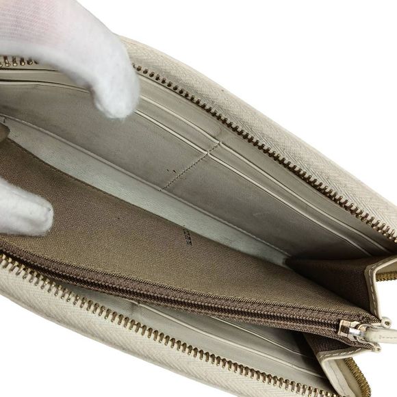 FENDI Zucchino Spalmati FF Multicolor Large Size Zip Wallet White Multicolor - Picture 5 of 13